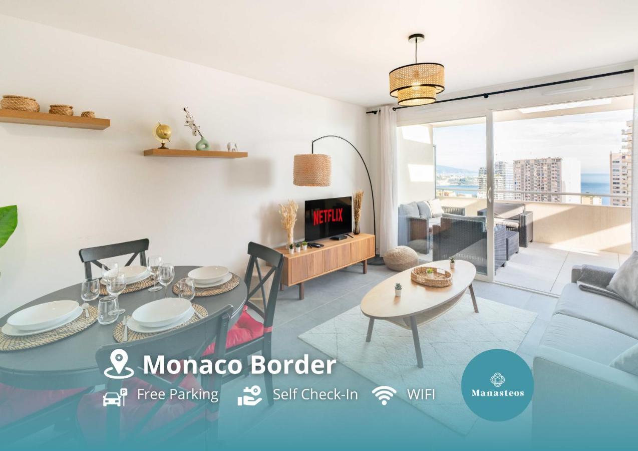 5Mn Monaco - Terrasse Vue Mer - Parking - Be Beausoleil Exterior foto